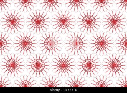 Nahtloser Hintergrund mit Weihnachtsstern, Weihnachtsmuster. Hintergrund der Winterferien, Tapete, Textildesign mit wiederholtem Muster. Vektor isoliert Stock Vektor