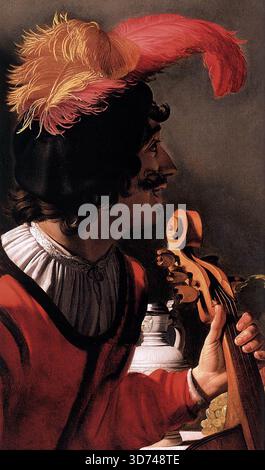 HONTHORST, Gerrit van (* 1590, Utrecht, d. 1656, Utrecht) das Konzert (Detail) 1626-30 Öl auf Leinwand Galleria Borghese, Rom --- Schlüsselwörter: ----------------- Autor: HONTHORST, Gerrit van Titel: Das Konzert (Detail) Zeitlinie: 1601-1650 Schule: Niederländisch Form: Malerei Art: Genre Stockfoto