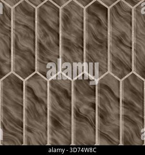 Nahtloses geometrisches Vintage-Muster aus schwarzem Opal im Art déco-Stil. Abstraktes nahtloses Muster mit Marmorstruktur. Stockfoto