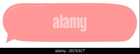 Pinke Handgezeichnete Bio-Sticker-Box Stock Vektor