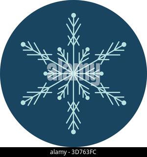 Symbol „Winter Snow Flake Line“ (Schneeflockenlinie) Stock Vektor