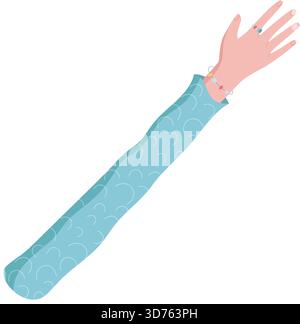 Buntes Abstraktes Symbol Für Erhöhte Hand Stock Vektor