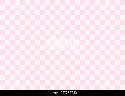 Nahtloses Muster aus rosafarbenem Schachbrett – weicher, transparenter quadratischer Hintergrund für digitales Design, Scrapbooking, dekorative Layouts und Ästhetik Graphic Pro Stock Vektor