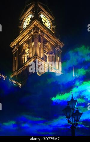 Bolton Town Hall Beim Put Big Light On Public Festival Stockfoto