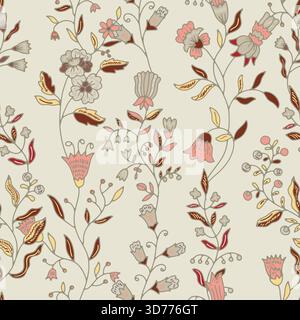 Soft Meadow Reben Botanische Eleganz Stock Vektor