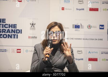 Mailand, Italien. November 2025. MAILAND - Triennale, für Italien Richtung Nord 2025 Veranstaltung „Good Policies for Broad Horizons“. Im Bild: Daniela Santanchè, Tourismusministerin. Quelle: Unabhängige Fotoagentur/Alamy Live News Stockfoto