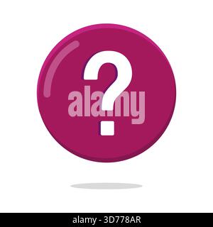 Fragezeichensymbol. Schaltfläche „Hilfe“. FAQ-Abfragezeichen. Vektorinformationsgrafik. Stock Vektor