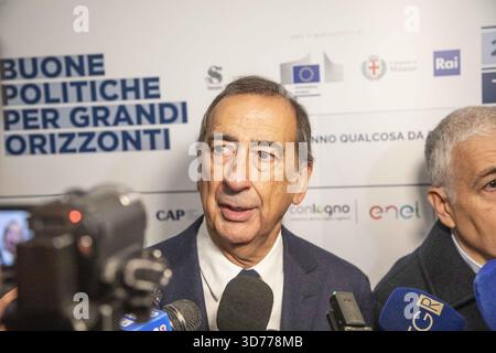 Mailand, Italien. November 2025. MAILAND - Triennale, für Italien Richtung Nord 2025 Veranstaltung „Good Policies for wide Horizonts“. Foto: Beppe Sala, Bürgermeister der Stadt Mailand. Quelle: Unabhängige Fotoagentur/Alamy Live News Stockfoto