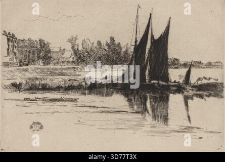 Hurlingham’ von James McNeill Whistler (1834–1903), geschaffen 1879, Radierung Stockfoto