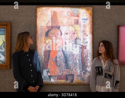 Bonhams, London, Großbritannien. November 2025. Bonhams Modern and Contemporary Middle Eastern Art Auction findet am 25. November statt. Zu den Höhepunkten gehören: Omar El-Nagdi (Ägypten, 1931-2019), Acqua Della Vita. Schätzung: 20.000 Bis 30 000 £. Quelle: Malcolm Park/Alamy Live News Stockfoto