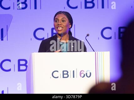 London, Großbritannien. November 2025. Kemi Badenoch, Vorsitzender der Konservativen Partei, spricht auf der CBI-Konferenz in London. Quelle: Mark Thomas/Alamy Live News Stockfoto