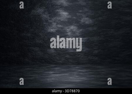 Dunkler, Moody strukturierter Hintergrund mit dezenter Lichtreflexion. Hochwertige Fotos Stockfoto