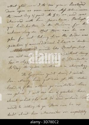 Peabody, Elizabeth Palmer, Mutter, als zu SAPH. n.d., 1849 - 1850, n.P. Briefe, 1 Doppelblatt, 3 geschriebene Seiten, 1 für Adresse Stockfoto