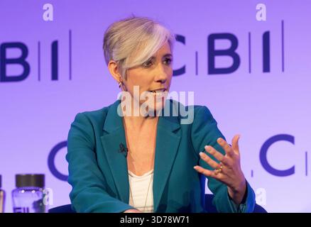London, Großbritannien. November 2025. Daisy Cooper, stellvertretende Vorsitzende der Liberaldemokraten, auf der CBI-Konferenz in London. Quelle: Mark Thomas/Alamy Live News Stockfoto
