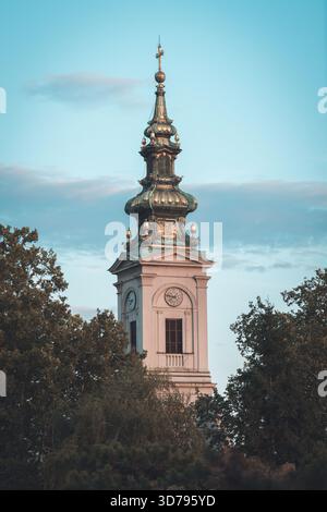 Kathedrale Kirche St. Michael der Erzengel Kirchturm in Belgrad, Serbien Stockfoto