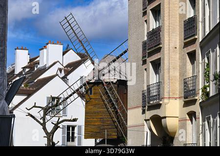 Moulin de la Galette, eine Windmühle in Montmartre, Paris Stockfoto