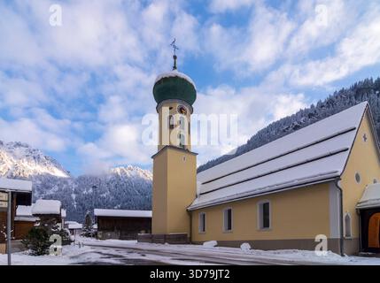 Kirche Partenen, Verwallgebirge Gaschurn Montafon Vorarlberg Österreich Stockfoto