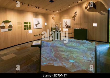 Gaschurn: Informationszentrum Naturraum.Verwall in Montafon, Vorarlberg, Österreich Stockfoto