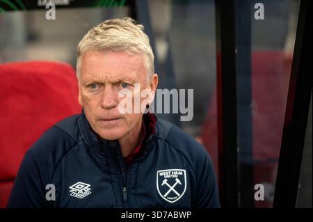 Alkmaar Niederlande 18. Mai 2023 UEFA Europa Conference League AZ Alkmaar vs West Ham United Halbfinale. West Ham Coach David Moyes Stockfoto