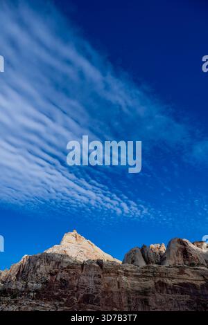 Blick vom Cohab Canyon Trail, Capitol Reef National Park, Utah, USA. Stockfoto
