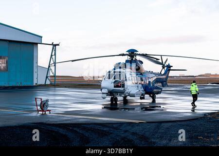 Der Isländische Küstenwache Hubschrauber Stockfoto