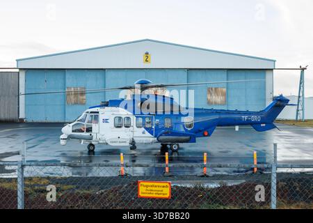 Der Isländische Küstenwache Hubschrauber Stockfoto