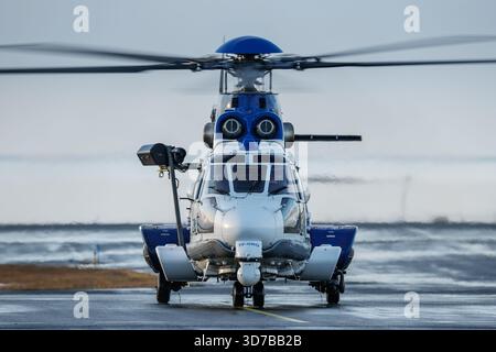 Der Isländische Küstenwache Hubschrauber Stockfoto