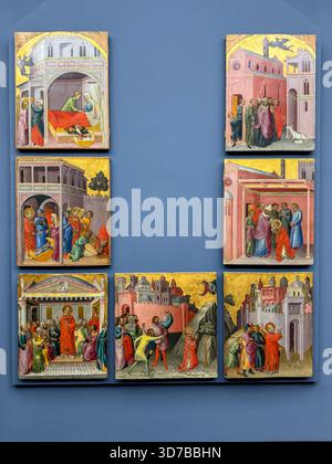 Szenen aus dem Leben Christi, um 1400–1500, Kretische Schule, Städel Museum, Frankfurt am Main. Stockfoto