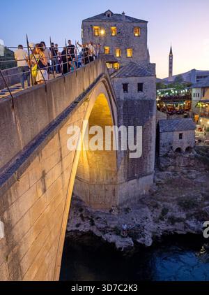 Stari Most (Alte Brücke) in Mostar Stockfoto