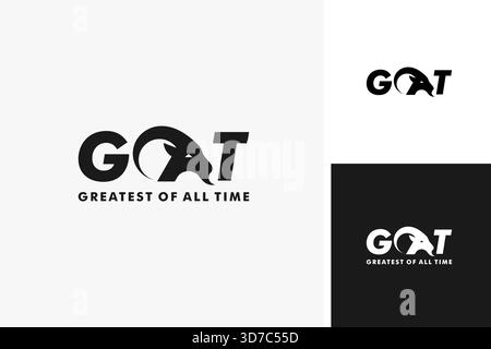 Ziegenlogotypsymbol-Symbol-Design-Illustration Stock Vektor