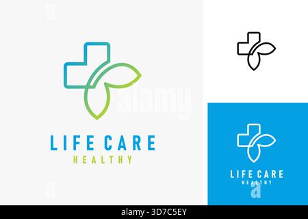Design mit dem Symbol „ECO Life Care“-Logo Stock Vektor
