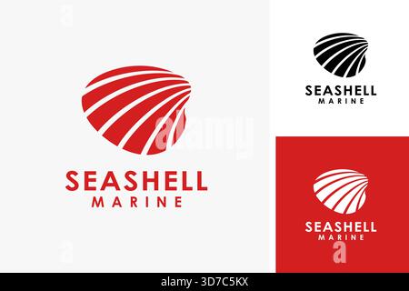 Design-Illustration des Symbols des Meeresschalen-Logos Stock Vektor