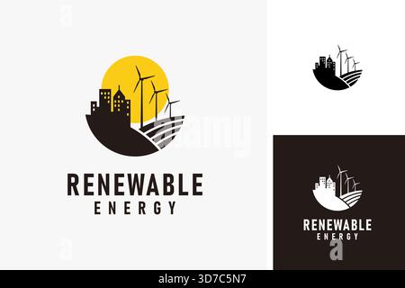 Symbol für Renewable Energy City-Logo Stock Vektor