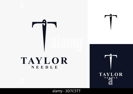 Buchstabe T für das Symbol des Tailor-Logos Stock Vektor