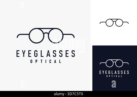 Einfaches Brillenlogo-Symbol Stock Vektor