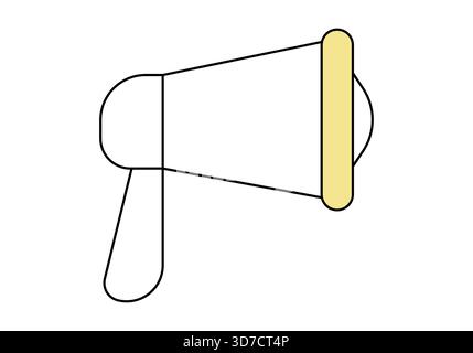 Megaphon-Symbol, Illustration des flachen Vektors. Stock Vektor