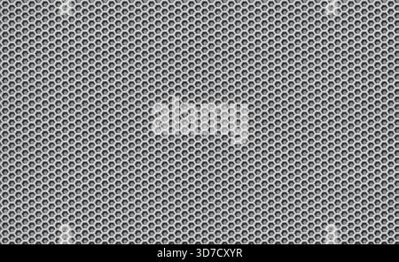 Nahtlose gebürstete Metall Wabenstruktur 3D Volumen Mesh abstrakte Hintergrund Illustration Stockfoto