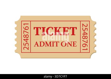 Vektor-Symbol für Vintage-Tickets. Geben Sie einen Gutschein ein Stock Vektor