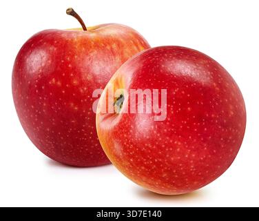 Äpfel isoliert auf weißem Hintergrund. Schnittpfad für rote Äpfel. Stockfoto