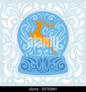 Weihnachtsvektor-Illustration. Frohe Weihnachten Vektorbild. Stock Vektor