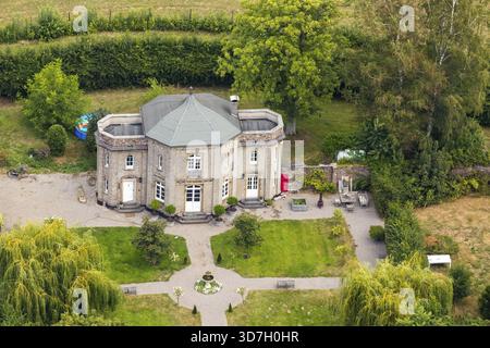 Luftaufnahme, MAURISCHER PAVILLON, Hochzeitsort, Rheurdt, Ruhrgebiet, Niederrhein, Nordrhein-Westfalen, Deutschland, DE, Europa, Vogelperspektive, aus der Luft Stockfoto