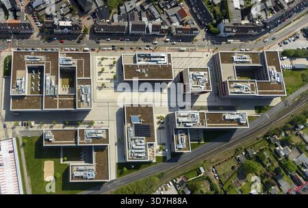 Luftaufnahme der HRW Hochschule Ruhr West in Mülheim an der Ruhr im Ruhrgebiet im Bundesland Nordrhein-Westfalen Stockfoto