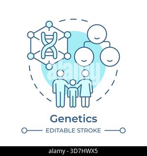 Genetik-Symbol in sanftem Blau Stock Vektor