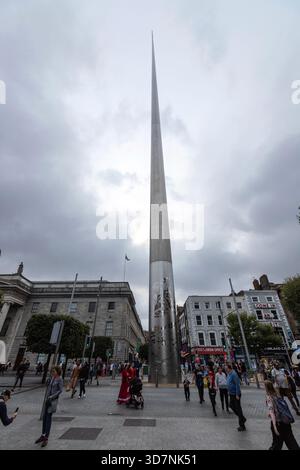 Die Skulptur „Spire of Dublin“, O'Connell Street, Dublin, Irland Stockfoto