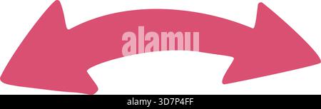 Pfeil zwei seitliche Pfeilkritzel. Vektor-Doodle-Illustration Symbol isoliert auf weiß bg. Stock Vektor