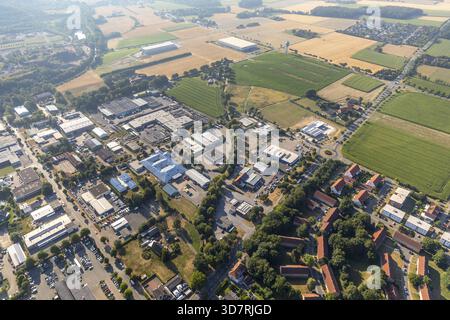 Gewerbepark Vatheuershof, Gewerbepark Vatheuershof-Sued, Autowaschanlage und ehemalige Kompostierungsanlage, Ahlen, Ruhrgebiet, Nordrhein-Westfalen, Germa Stockfoto