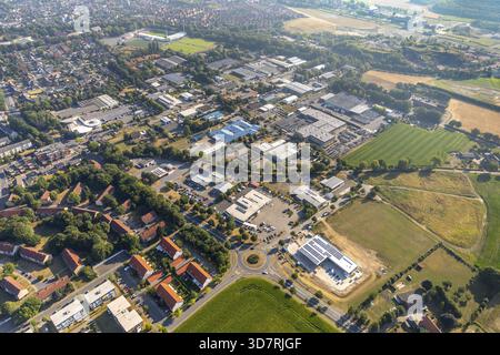 Gewerbepark Vatheuershof, Gewerbepark Vatheuershof-Sued, Autowaschanlage und ehemalige Kompostierungsanlage, Ahlen, Ruhrgebiet, Nordrhein-Westfalen, Germa Stockfoto