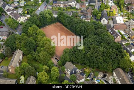 Aschepaltz, Sportplatz, Dorstener Straße Ecke Tunnelstraße, Gladbeck, Ruhrgebiet, Nordrhein-Westfalen, Deutschland, DEU, Europa, Luftaufnahme, b Stockfoto