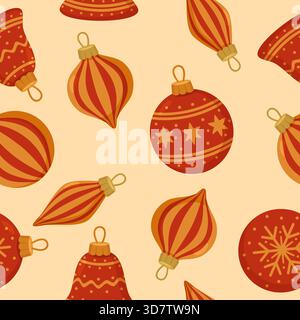 Festliches Rotes Weihnachtsmuster Stock Vektor