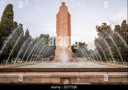Palma de Mallorca, Monumento al crucero Baleares, Parc de sa Feixina, Denkmal für die Opfer des Bürgerkriegs 1936-1939. Stockfoto
